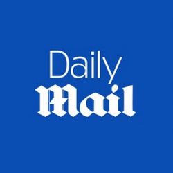 White Daily Mail logo on a blue background