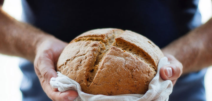 Man holding bread