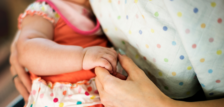 A mother breastfeeding