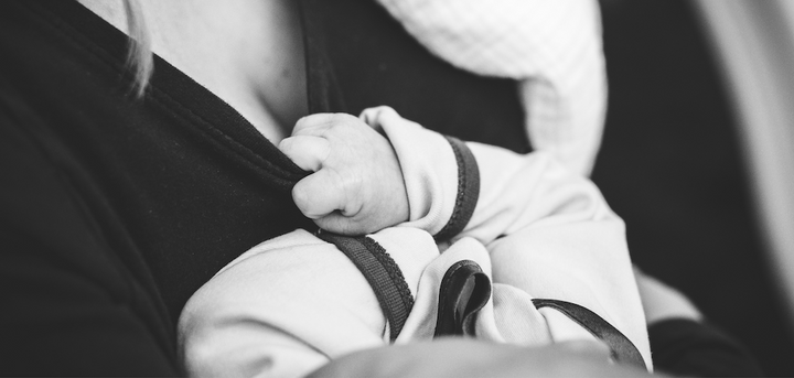 Woman holding a baby
