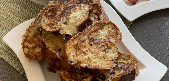 French toast on a white plate