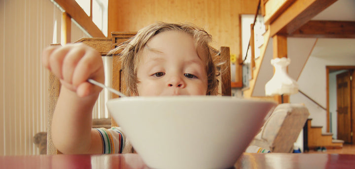Child eating from a bowl