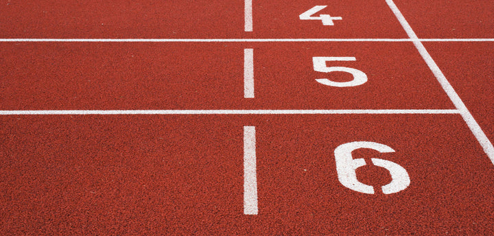 Starting line of a running track