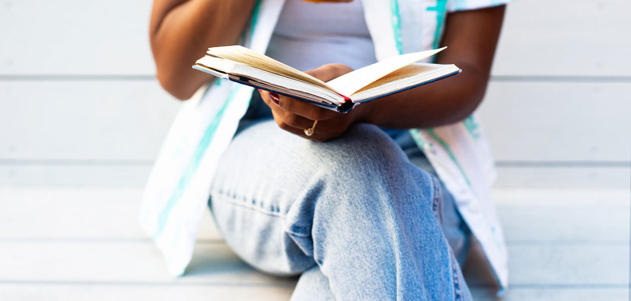 Woman reading a book